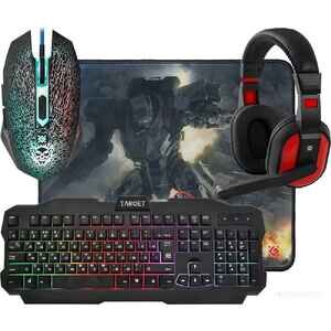 Клавиатура + мышь с ковриком + наушники Defender Target MKP-350 Клавиатура + мышь с ковриком + наушники Defender Target MKP-350