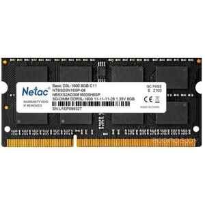 Оперативная память Netac Basic 8GB DDR3 SODIMM PC3-12800 NTBSD3N16SP-08