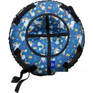 Тюбинг Hubster SnowDream Glamour S Единорожка 100см во9075-2 (голубой) Тюбинг Hubster SnowDream Glamour S Единорожка 100см во9075-2 (голубой)