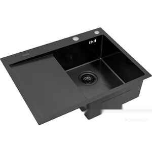 Кухонная мойка ARFEKA ECO AR 650*500 R BLACK PVD NANO