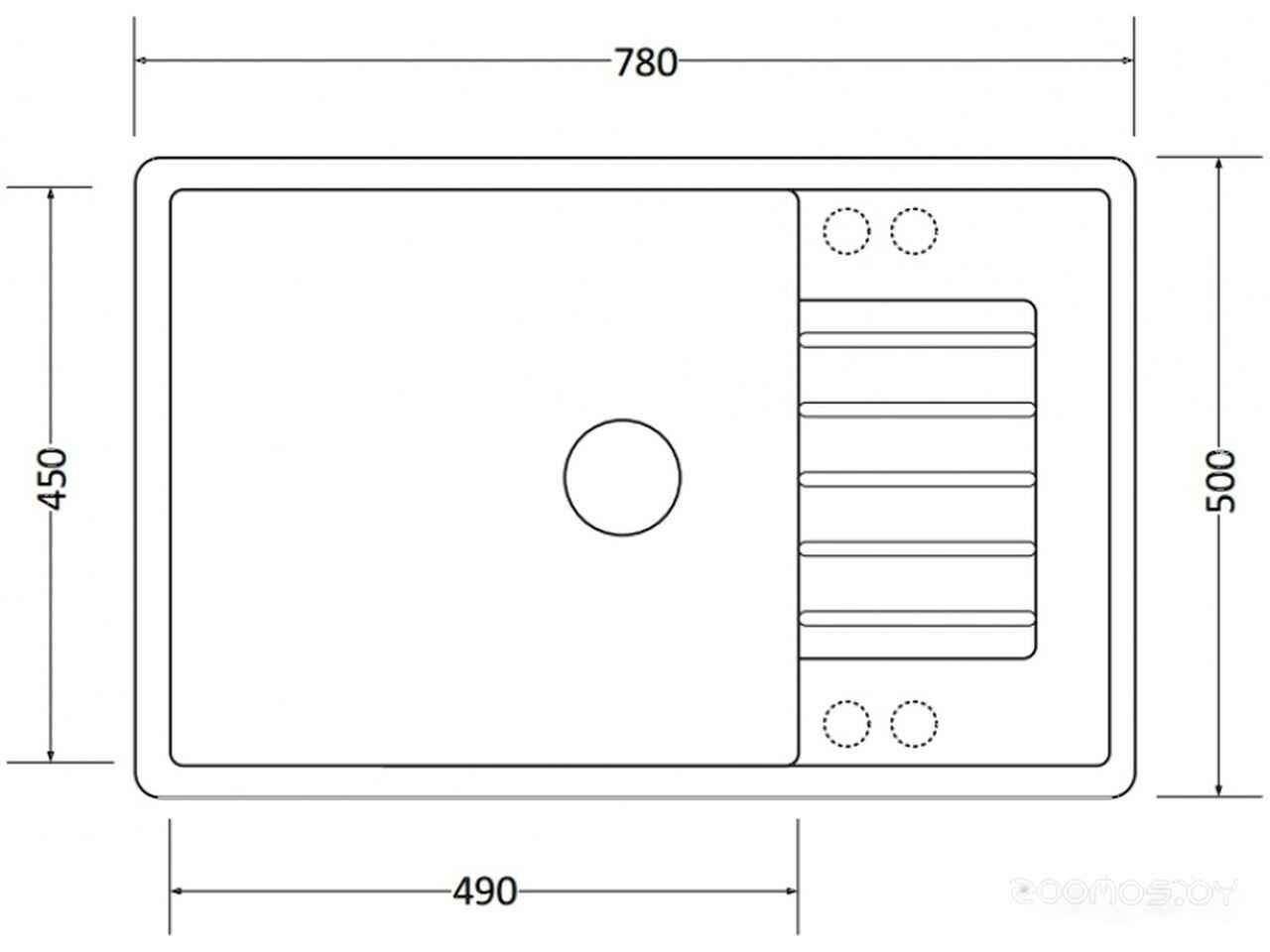 Кухонная мойка Zorg Dello 78 (слоновая кость) Кухонная мойка Zorg Dello 78 (слоновая кость)