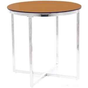 Журнальный столик Signal Crystal B (дымчатый янтарь/серебряный)