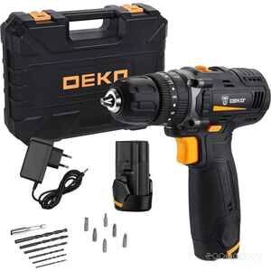 Ударная дрель-шуруповерт Deko GCD12DU3 SET4 063-4038 (с 2-мя АКБ, кейс, набор оснастки)