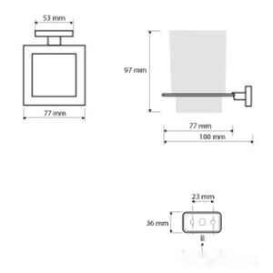 Стакан для зубной щетки и пасты Bemeta Niki 153110052