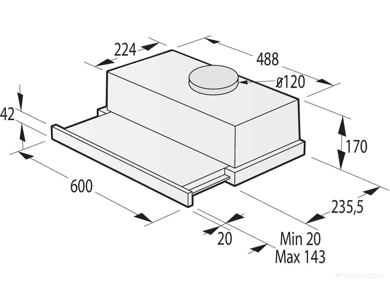 Вытяжка Gorenje TH606E4X Вытяжка Gorenje TH606E4X