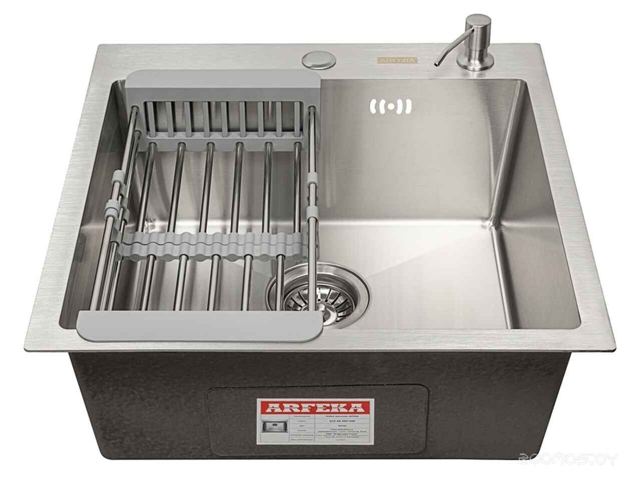Кухонная мойка ARFEKA ECO AR 500*500, коландер, дозатор SATIN +CL AR+DS AR УТ-00003254 Кухонная мойка ARFEKA ECO AR 500*500, коландер, дозатор SATIN +CL AR+DS AR УТ-00003254