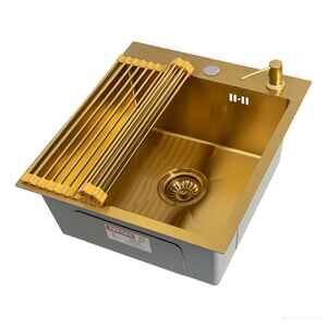 Кухонная мойка ARFEKA ECO AR 450*500 роллер-мат, дозатор GOLD +RM AR+DS AR