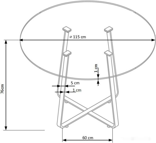 Кухонный стол Halmar Looper (белый) V-CH-LOOPER-ST-BIALY/BIALY