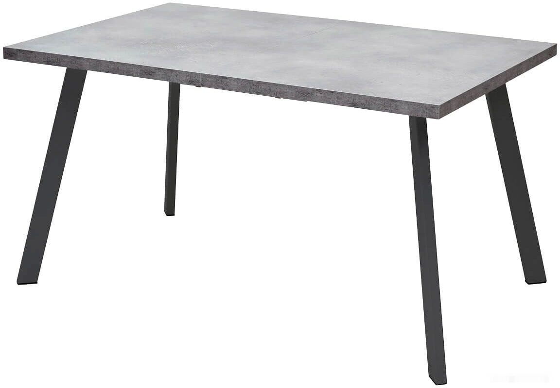 Кухонный стол Mebelart Brick M 120 (бетон портленд/черный)