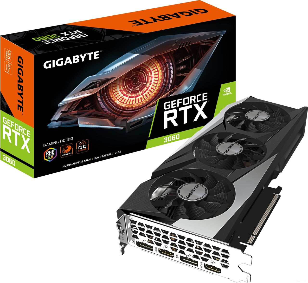 Видеокарта Gigabyte GeForce RTX 3060 Gaming OC 12GB GDDR6 GV-N3060GAMING OC-12GD