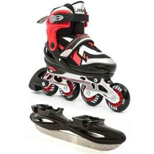 Роликовые коньки Calambus Jenny COMBO черный/красный р.34-37 (AS-53)