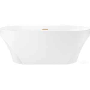 Ванна Wellsee Croquis 166x77 230301004 (отдельностоящая ванна белый глянец, экран, ножки, сифон-автомат золото)