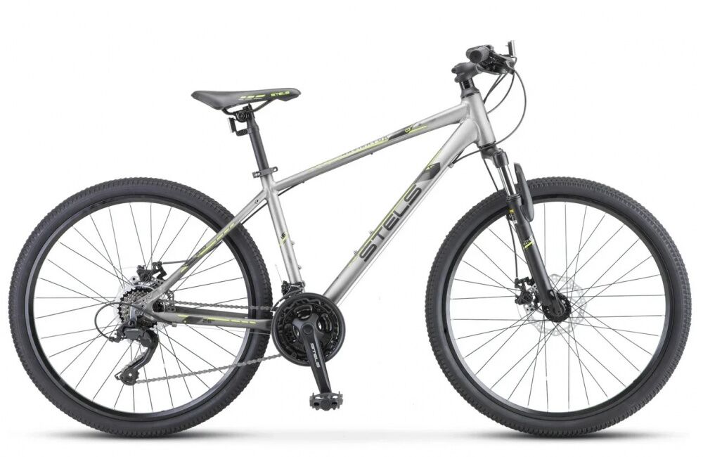 Велосипед Stels Navigator 590 MD 26 K010 (16, серый/салатовый, 2022)