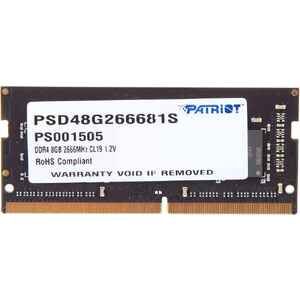 Оперативная память Patriot Signature Line 8GB DDR4 SODIMM PC4-21300 PSD48G266681S Оперативная память Patriot Signature Line 8GB DDR4 SODIMM PC4-21300 PSD48G266681S