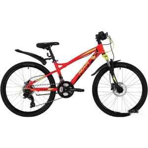 Велосипед Novatrack Tornado 2024 24AHD.TORNADOHD.13RD4 (красный)