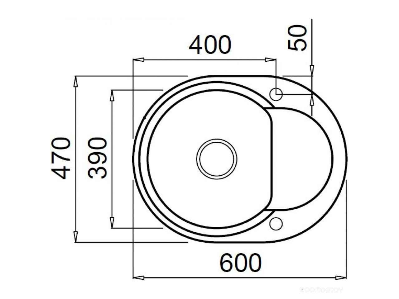 Кухонная мойка Elleci Easy Round 600 G52 Bianco LGYR6052 Кухонная мойка Elleci Easy Round 600 G52 Bianco LGYR6052
