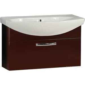 Акватон Тумба Ария 80 с умывальником Смайл 80 (коричневый)