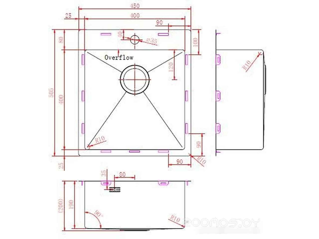 Кухонная мойка Zorg ZRN 5045 Premium УТ-00003480 Кухонная мойка Zorg ZRN 5045 Premium УТ-00003480