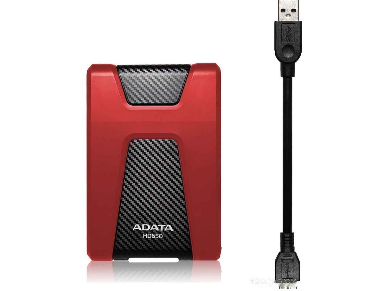 Внешний жёсткий диск A-Data DashDrive Durable HD650 AHD650-1TU31-CRD 1TB (красный) Внешний жёсткий диск A-Data DashDrive Durable HD650 AHD650-1TU31-CRD 1TB (красный)