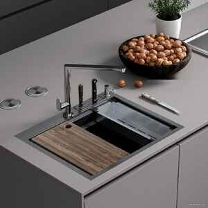 Кухонная мойка Roxen Stage 560250-60B графит Кухонная мойка Roxen Stage 560250-60B графит