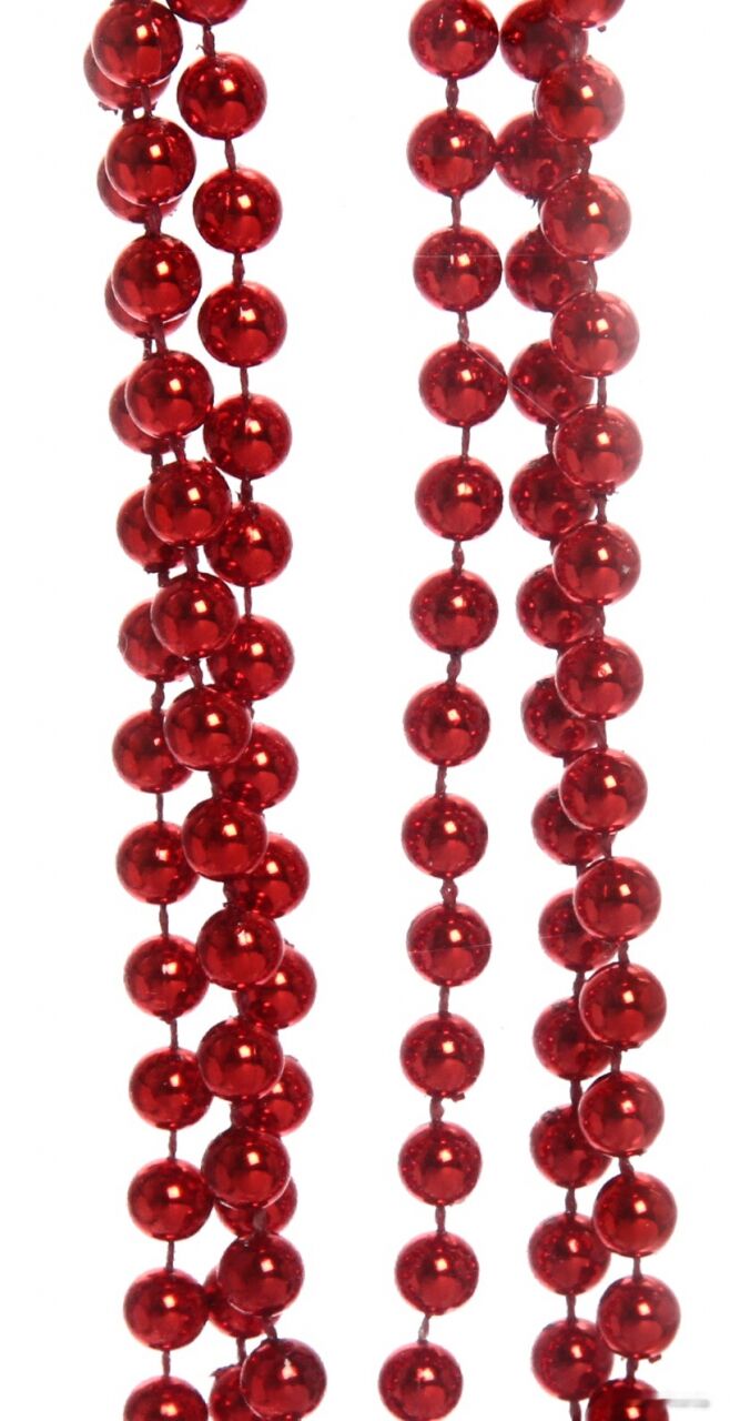 Бусы Серпантин на елку 1.5 м Шарики (красный) 201-0432