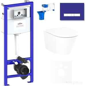 Унитаз Lavinia Boho Relfix Biore Compacto Rimless 7 в 1 75110156 (фиолетовый стекло)