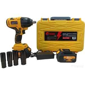 Гайковерт Edon AAW-21/600BL (с 2-мя АКБ, кейс, набор оснастки)