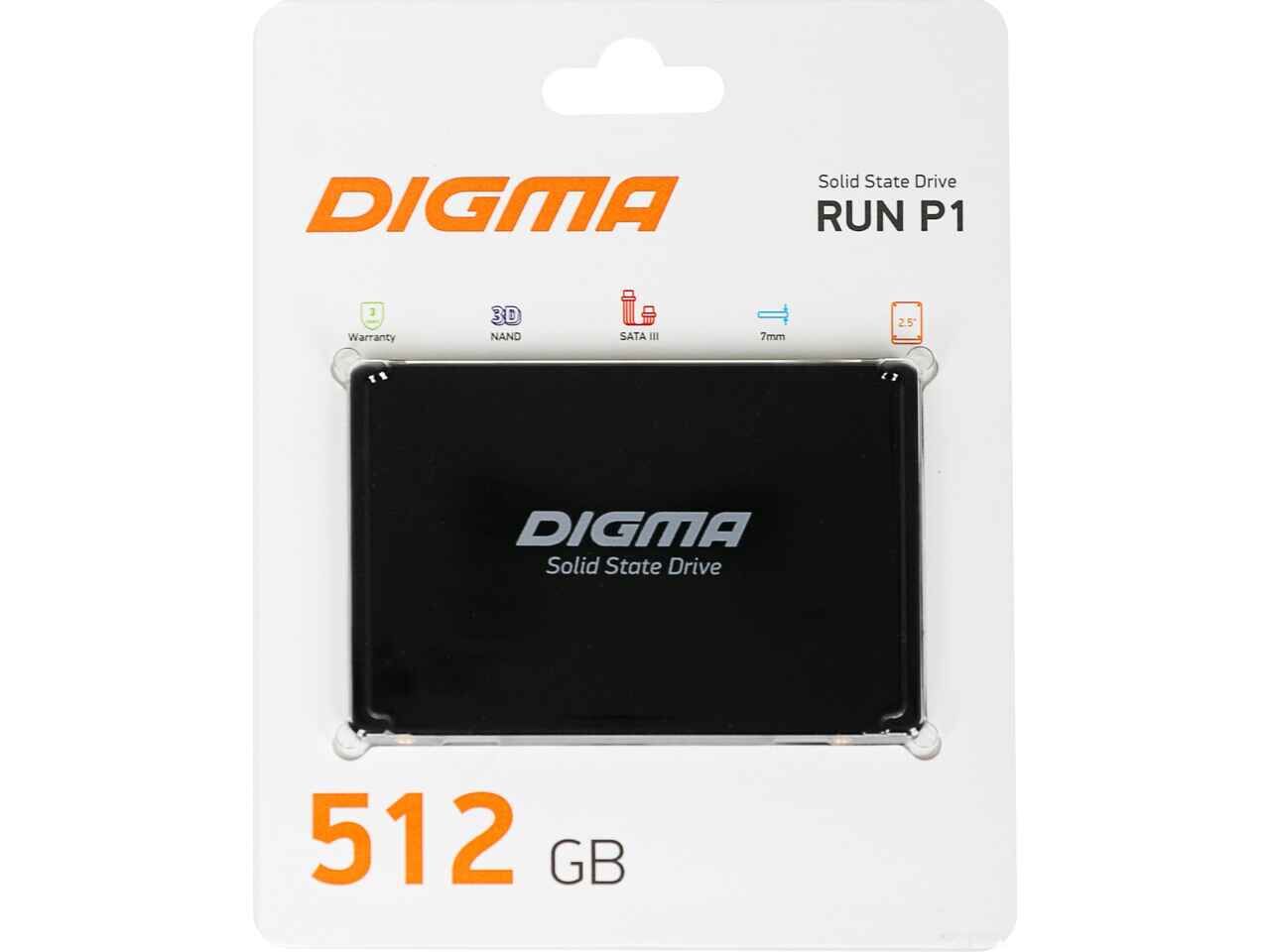 SSD DIGMA Run P1 512GB DGSR2512GP13T SSD DIGMA Run P1 512GB DGSR2512GP13T