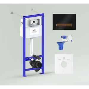 Инсталляция для унитаза Lavinia Boho Relfix 5 в 1 77020061 (черный/темное дерево стекло)