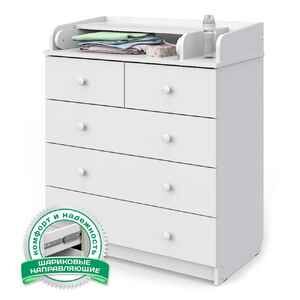Детский комод Атон Мебель Сириус-2 805 ЛДСП (Белый) Детский комод Атон Мебель Сириус-2 805 ЛДСП (Белый)