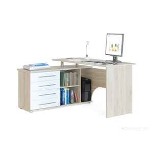 Компьютерный стол Сокол КСТ-109Л (Oak Sonnom/White) КСТ109ЛДсб/08