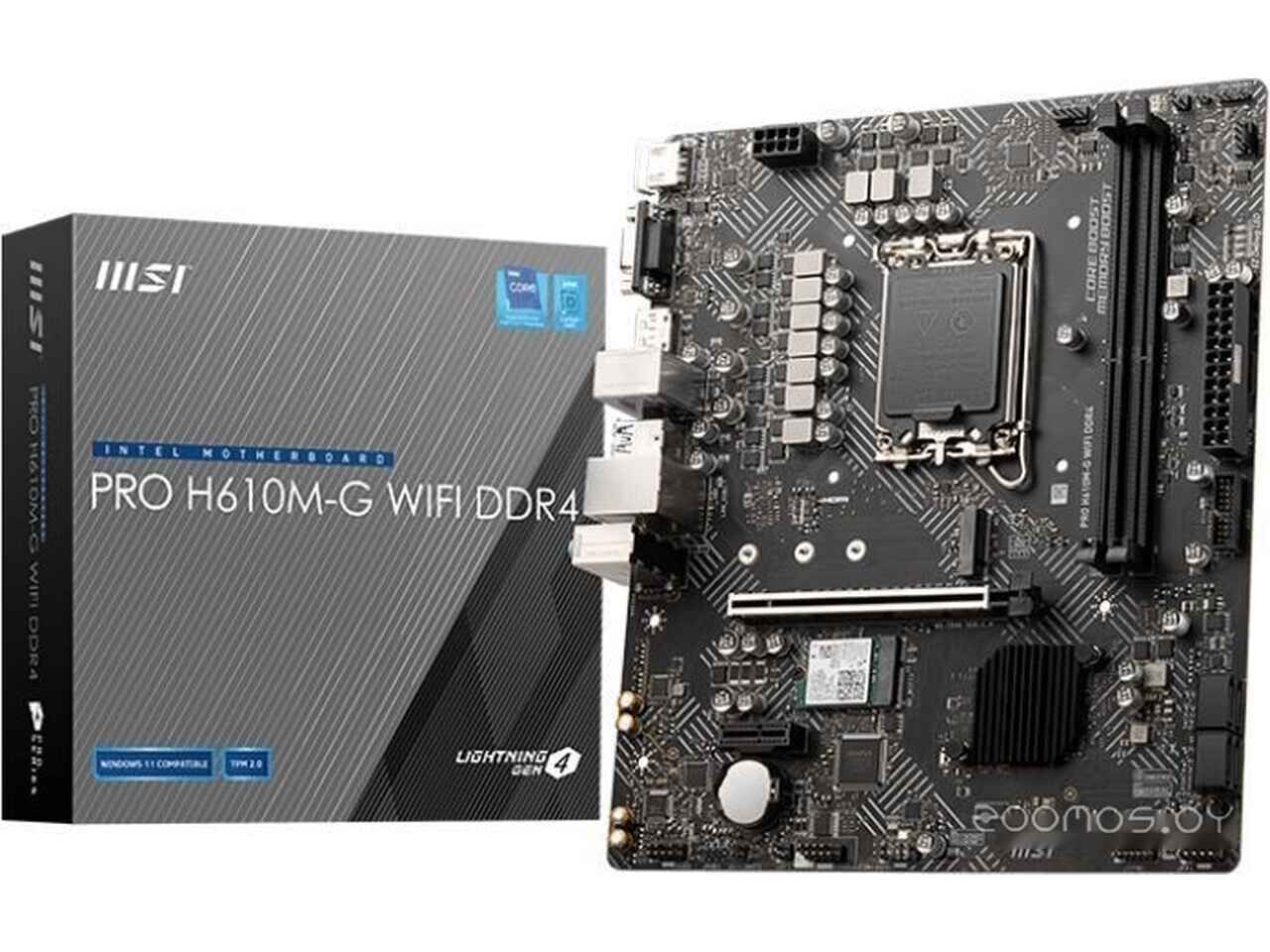 Материнская плата MSI PRO H610M-G WiFi DDR4 Материнская плата MSI PRO H610M-G WiFi DDR4