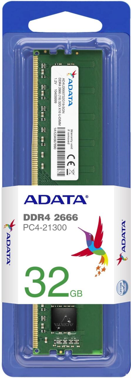 Модуль памяти A-Data 16GB DDR4 PC4-21300 AD4U266616G19-SGN