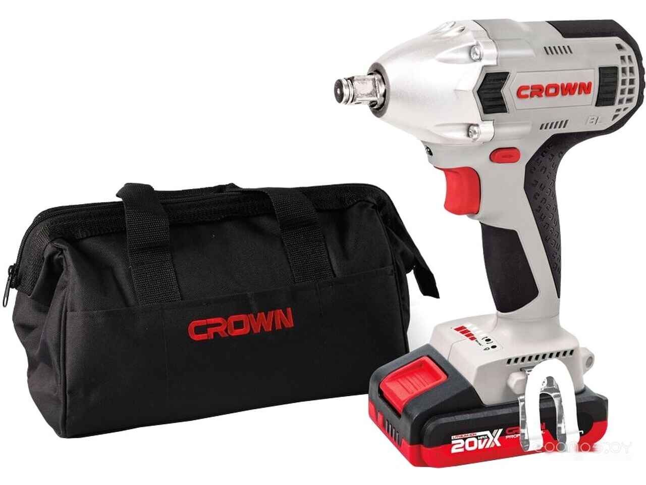 Гайковерт Crown CT22015HX-2 TB (с 2-мя АКБ, сумка) Гайковерт Crown CT22015HX-2 TB (с 2-мя АКБ, сумка)