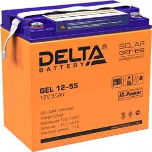 Аккумулятор для ИБП DELTA GEL 12-55 (12В/55 А·ч)