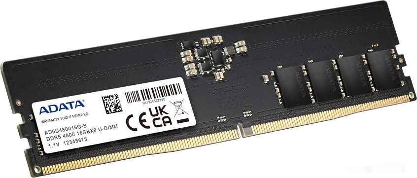 Модуль памяти A-Data 32ГБ DDR5 4800 МГц AD5U480032G-S