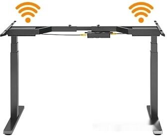 Стол для работы стоя ErgoSmart Ergo Desk Pro 1360x800x36 мм (альпийский белый/черный)