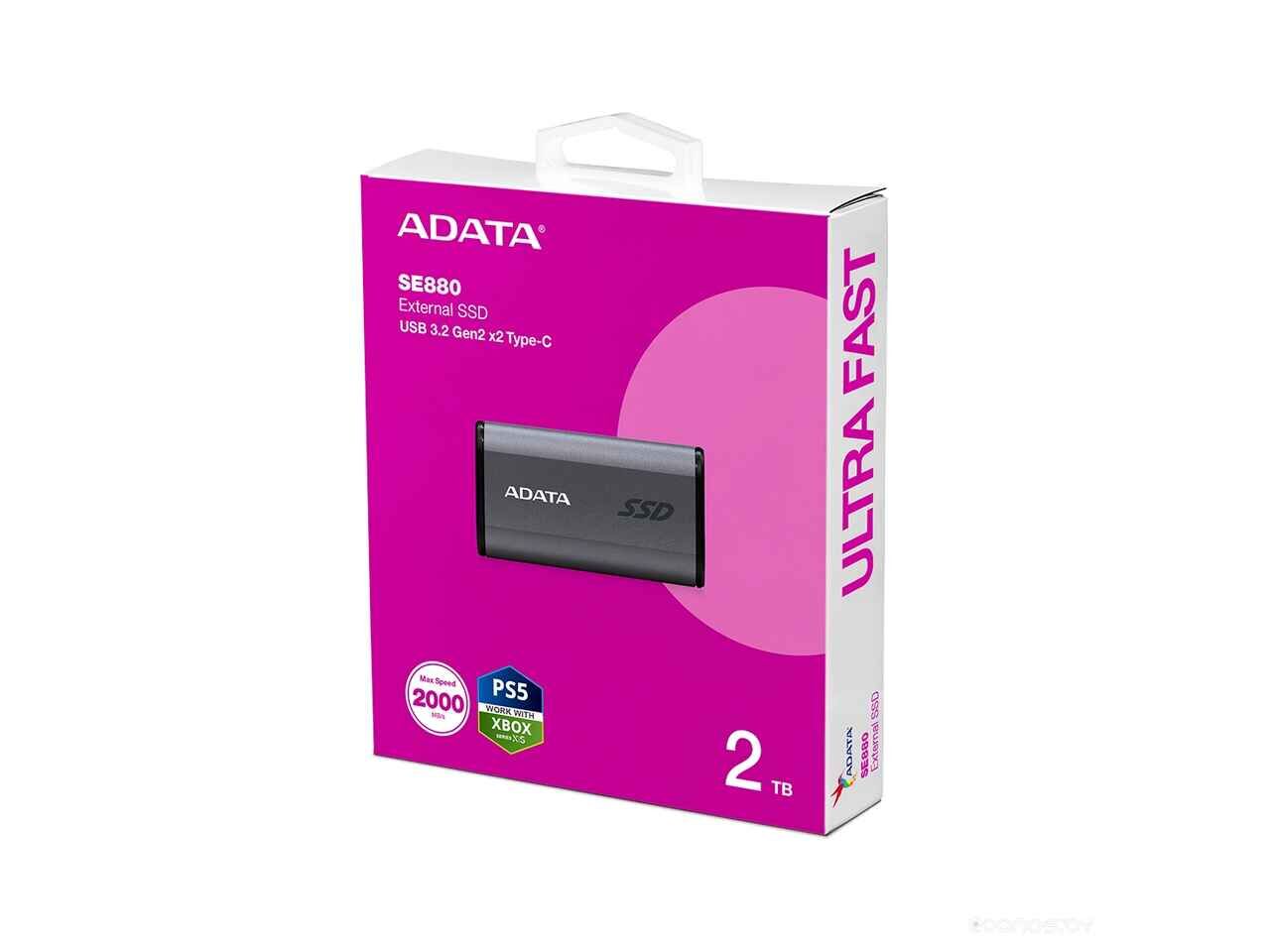 Внешний накопитель A-Data Elite SE880 2TB AELI-SE880-2TCGY Внешний накопитель A-Data Elite SE880 2TB AELI-SE880-2TCGY