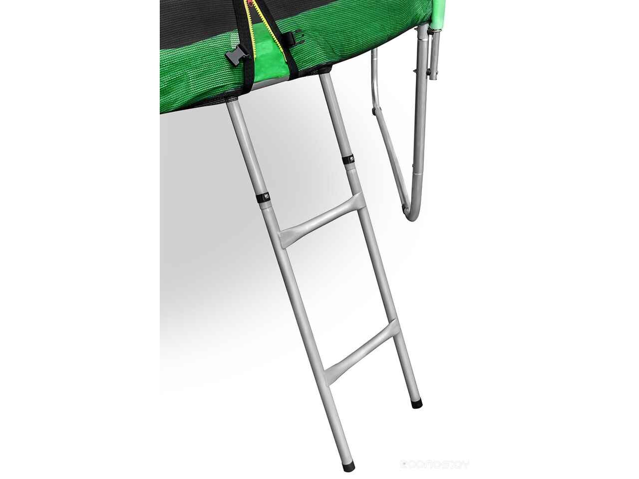 Батут Happy Jump 12ft Pro (374 см) с внешней сеткой и лестницей