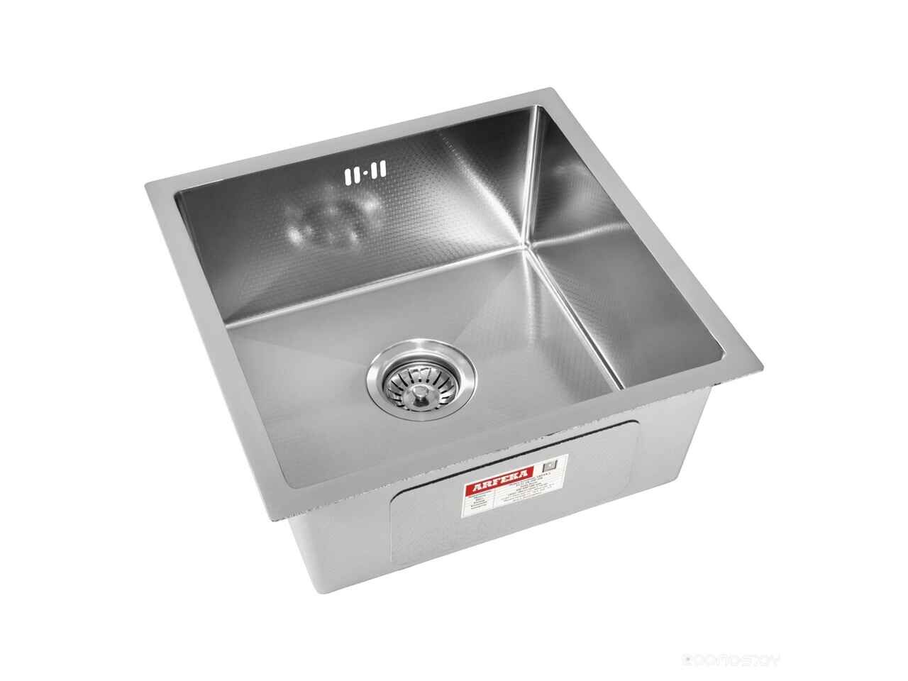 Кухонная мойка ARFEKA ECO AR 450*450 SATIN DECOR Кухонная мойка ARFEKA ECO AR 450*450 SATIN DECOR