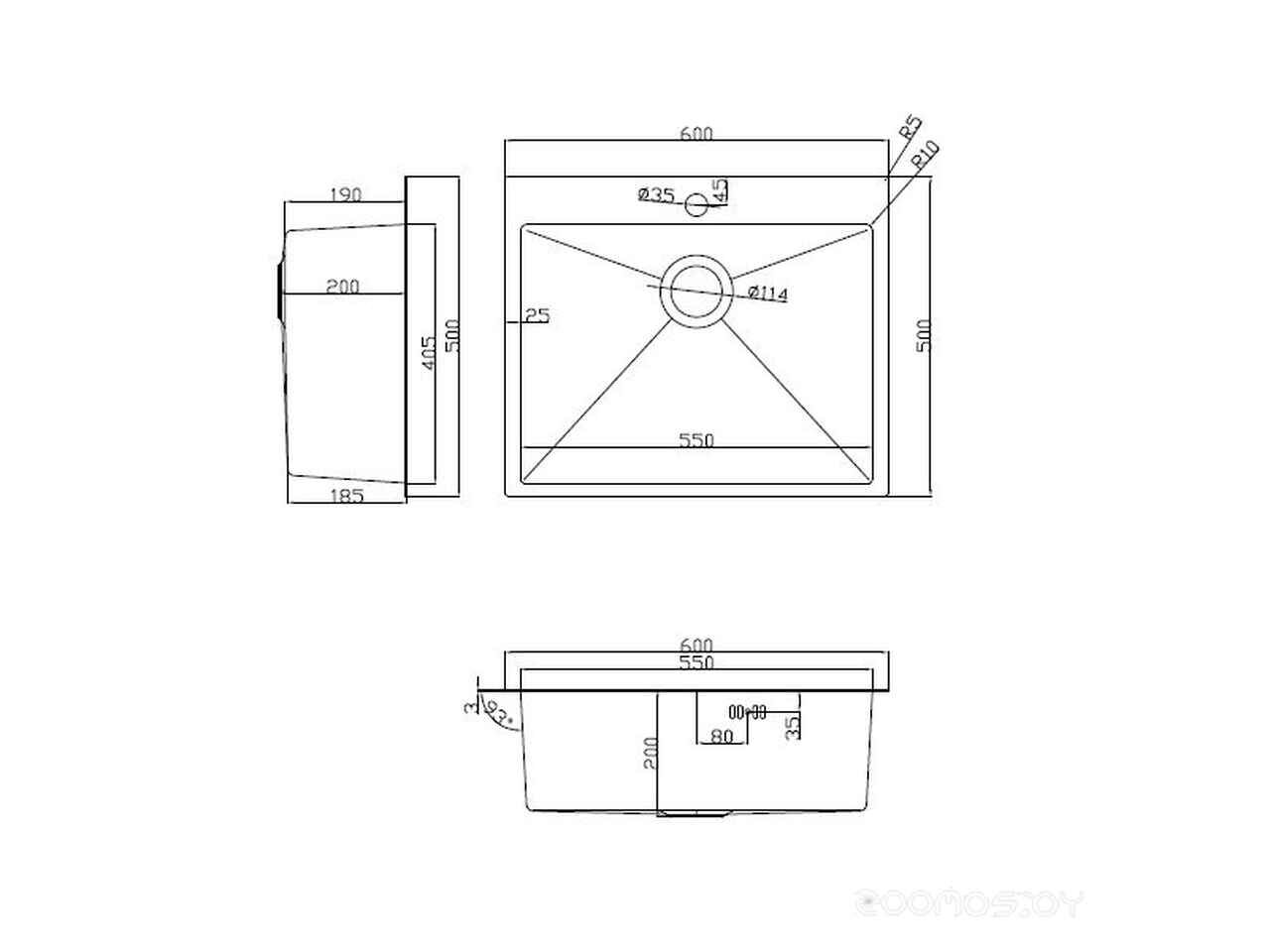 Кухонная мойка ARFEKA ECO AR 600*500, коландер, дозатор BLACK DECOR +CL AR+DS AR УТ-00003606 Кухонная мойка ARFEKA ECO AR 600*500, коландер, дозатор BLACK DECOR +CL AR+DS AR УТ-00003606