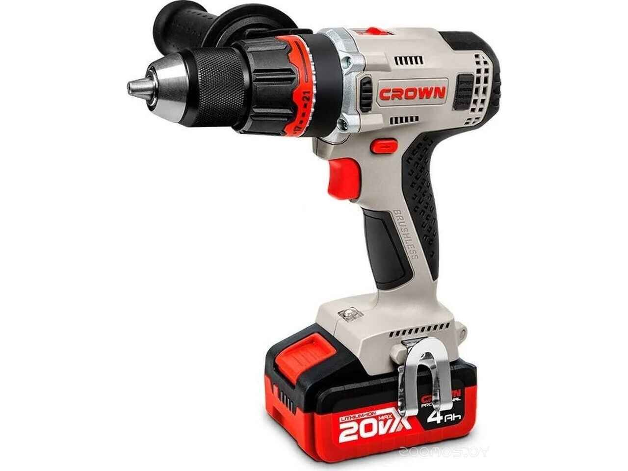 Дрель-шуруповерт Crown CT21090HMX-4 BMC (с 2-мя АКБ 4Ah, кейс) Дрель-шуруповерт Crown CT21090HMX-4 BMC (с 2-мя АКБ 4Ah, кейс)