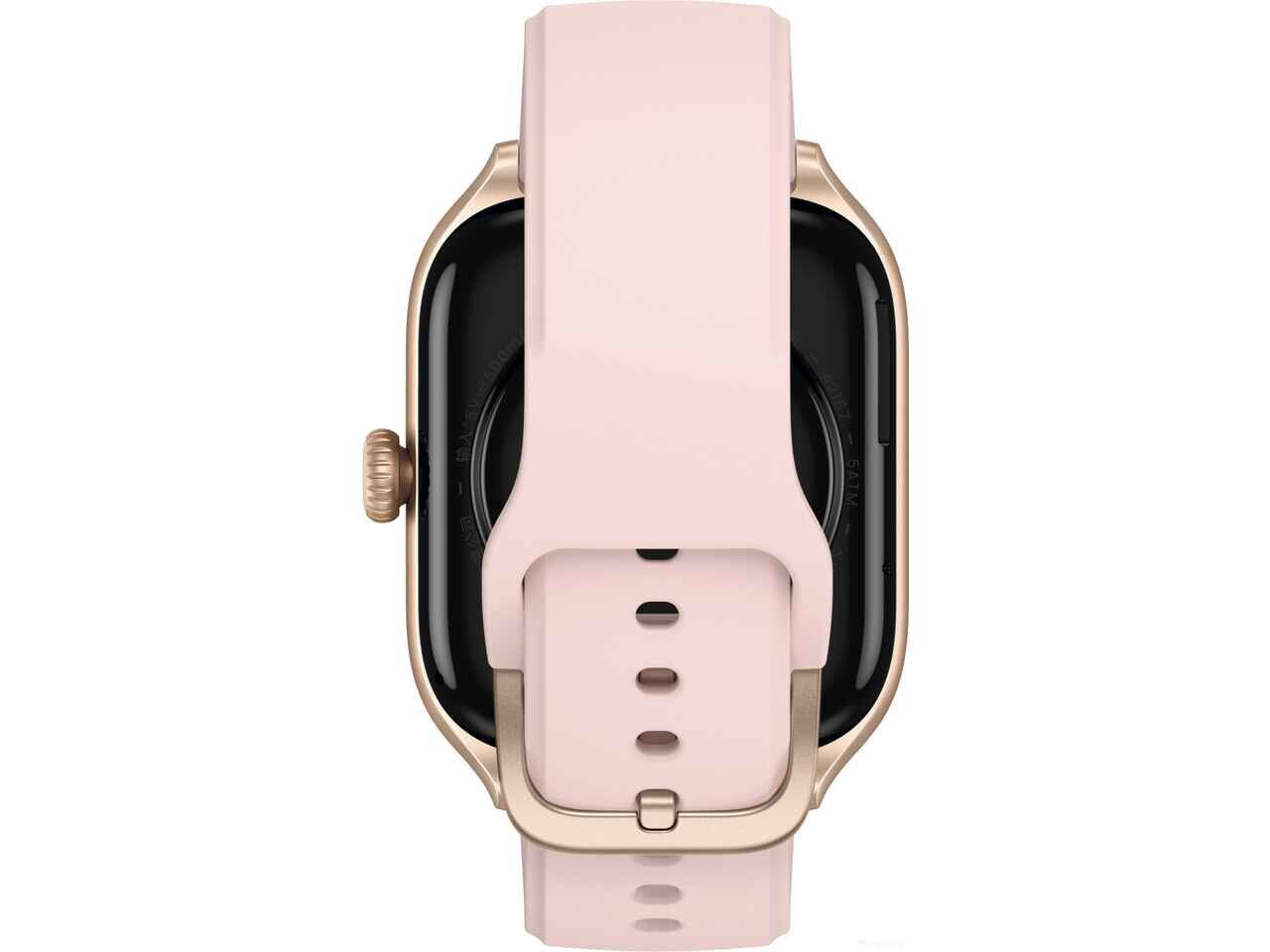Умные часы Amazfit GTS 4 (золотистый, с розовым ремешком из фторэластомера)