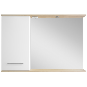 Шкаф с зеркалом Misty Шкаф с зеркалом для ванной Респект 120 (белый-дуб тиссано левый) Э-Рес02120-1Л Э-Рес02120-1Л Шкаф с зеркалом Misty Шкаф с зеркалом для ванной Респект 120 (белый-дуб тиссано левый) Э-Рес02120-1Л Э-Рес02120-1Л