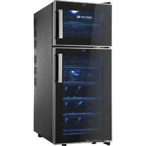Винный шкаф Kitfort KT-2407 Black Винный шкаф Kitfort KT-2407 Black