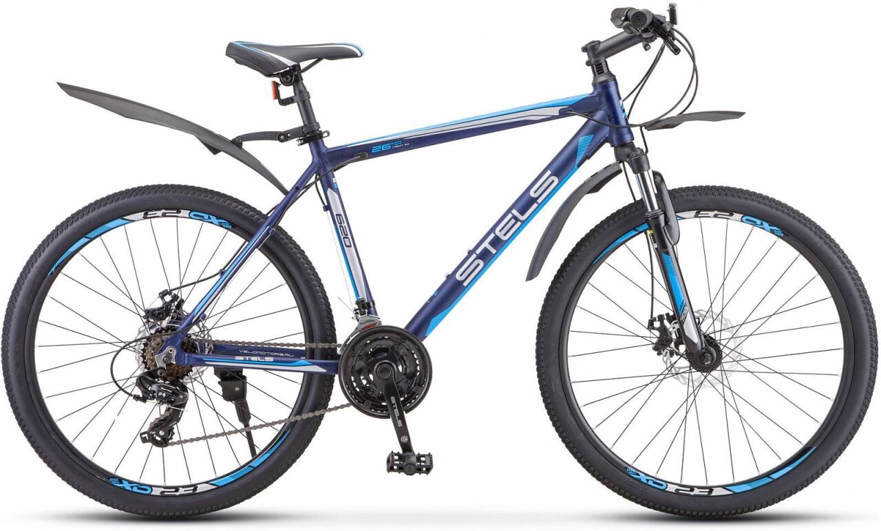 Велосипед Stels Navigator 620 MD 26 V010 (14, темно-синий, 2020)