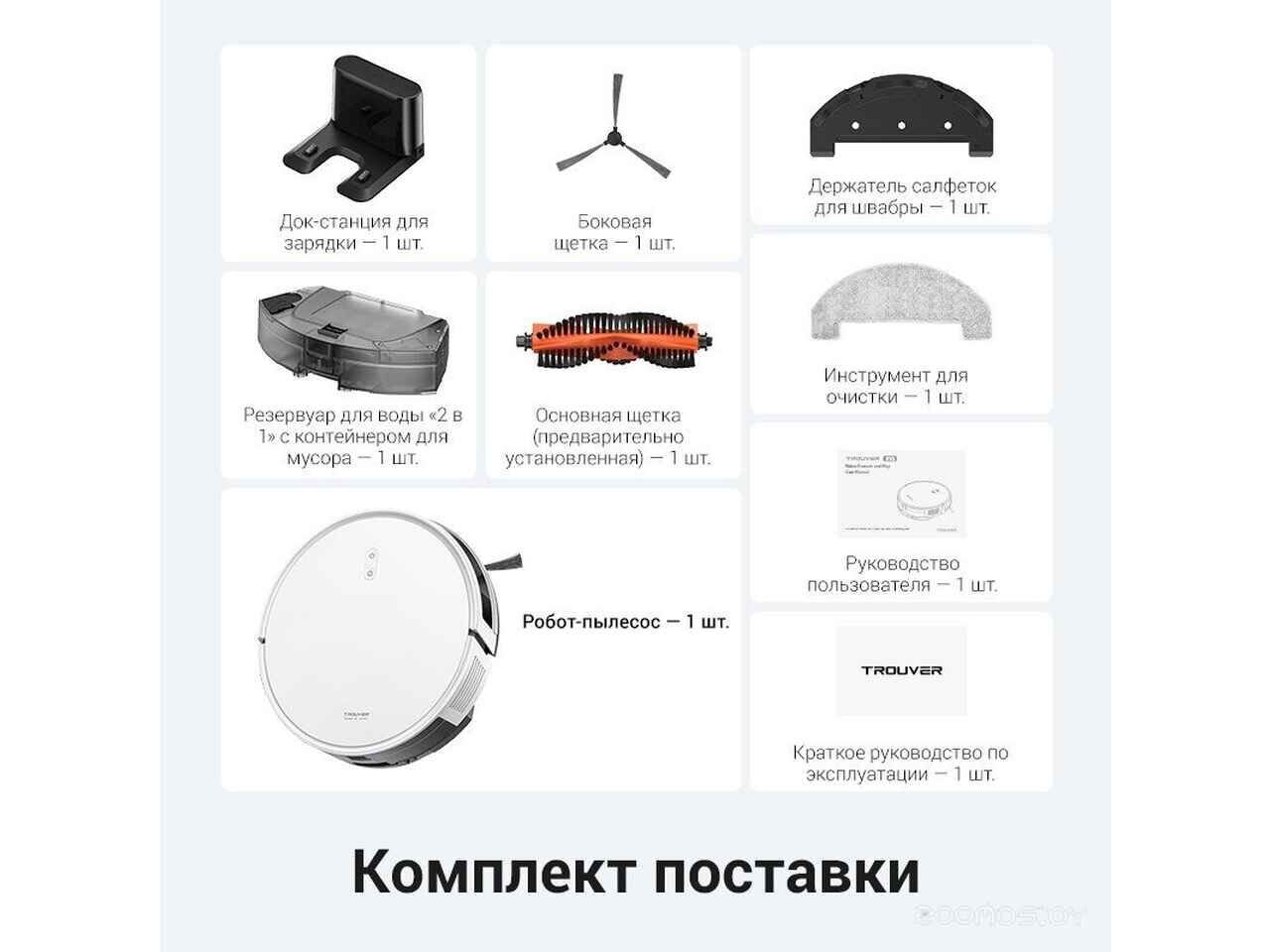 Робот-пылесос Trouver Robot Vacuum E10 (международная версия, белый) Робот-пылесос Trouver Robot Vacuum E10 (международная версия, белый)