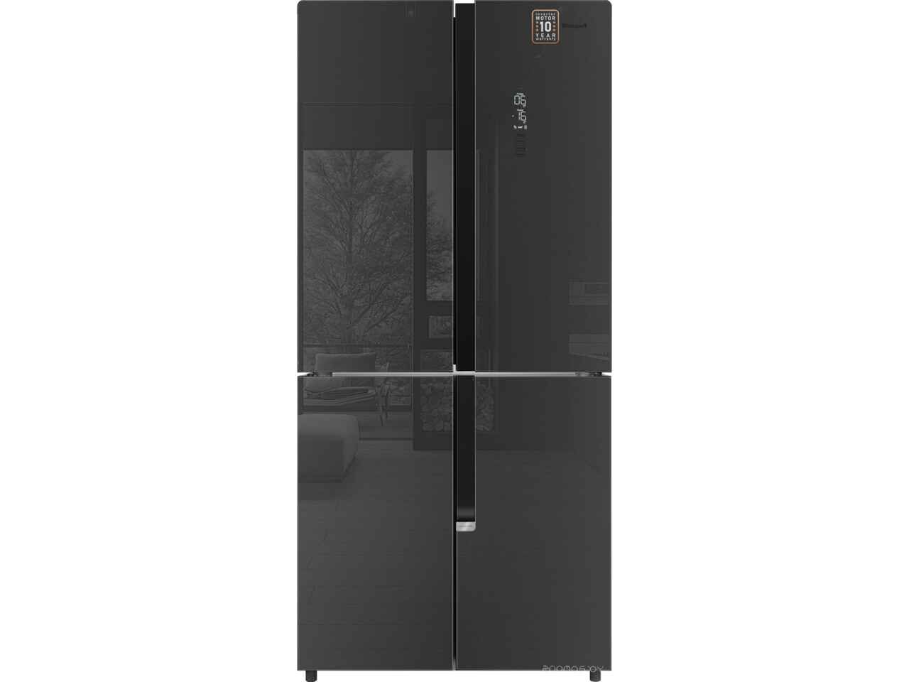 Четырёхдверный холодильник Weissgauff WCD 450 Inox Glass NoFrost Inverter Четырёхдверный холодильник Weissgauff WCD 450 Inox Glass NoFrost Inverter