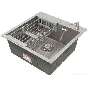 Кухонная мойка ARFEKA ECO AR 500*500, коландер, дозатор SATIN +CL AR+DS AR УТ-00003254