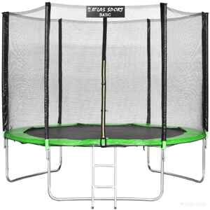 Батут Atlas Sport 312 см - 10ft Basic (3 ноги, зеленый)